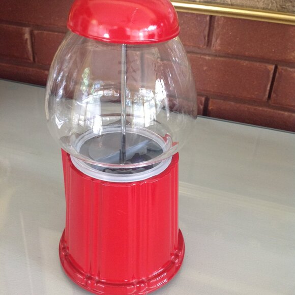 Vintage Red Carousel Gumball Machine - Picture 3 of 5